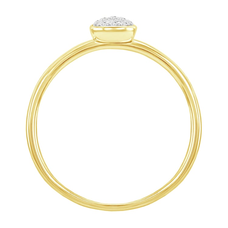 Zlatý prsteň v tvare kvapky plný diamantov Mloune 78862