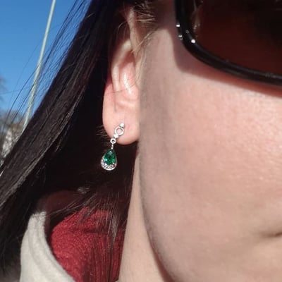 Náušnice so smaragdmi