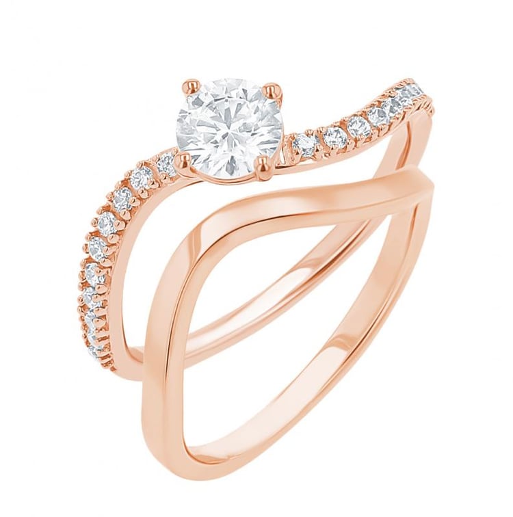 Romantický zásnubný set prsteňov s diamantmi 155823