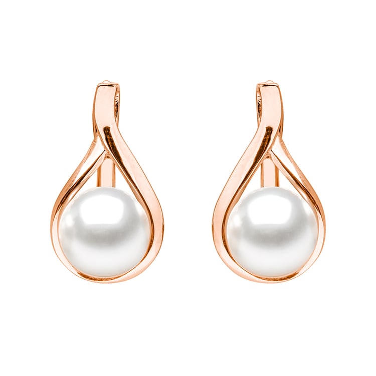 Perlové náušnice z pozlateného striebra