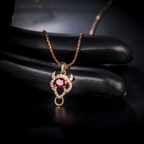 Rubínový prívesok v znamení Býka s diamantmi Taurus