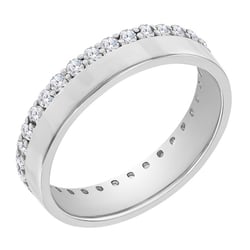 Zlatý eternity prsteň s lab-grown diamantmi Taniel