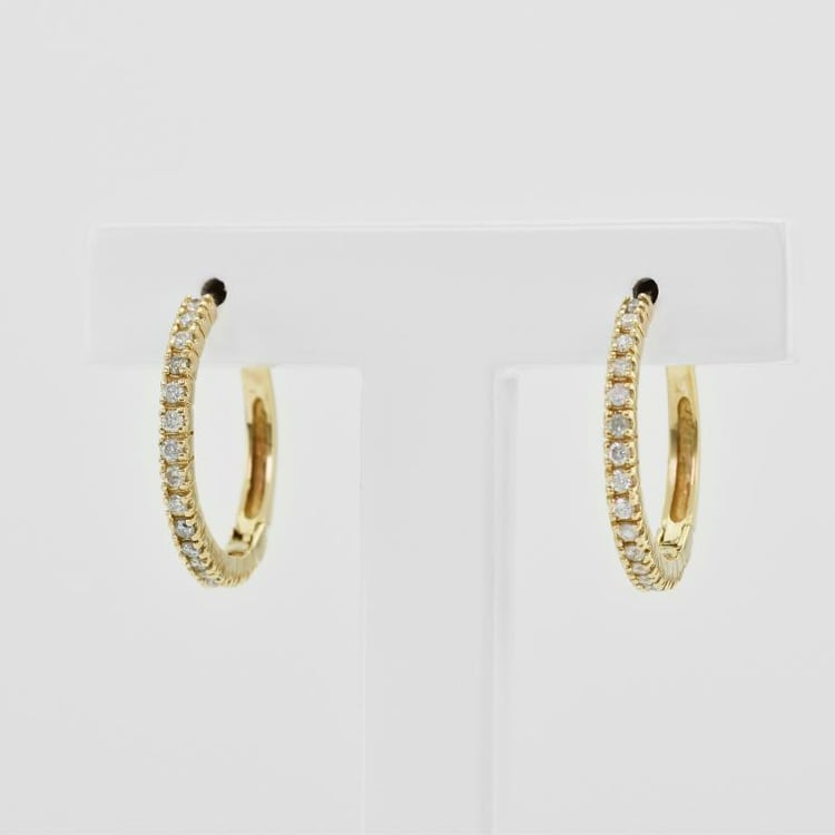 Zlaté diamantové náušnice 2724