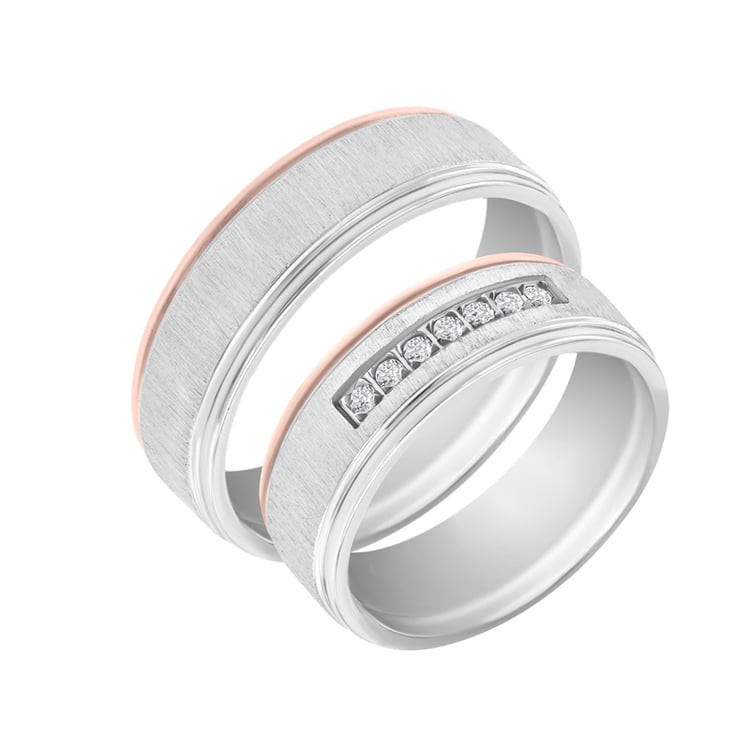 Zlaté svadobné obrúčky s diamantmi