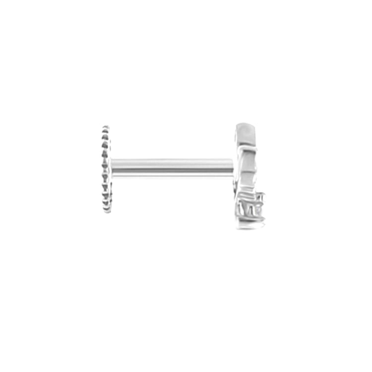 Zlatá piercing náušnica s bielymi topásmi Ciera 138264