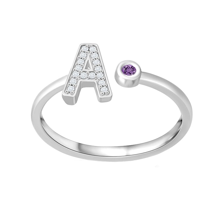 Personalizovaný prsteň z bieleho zlata