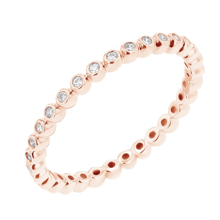 Minimalistický guličkový prsteň s diamantmi Ruiz 106530