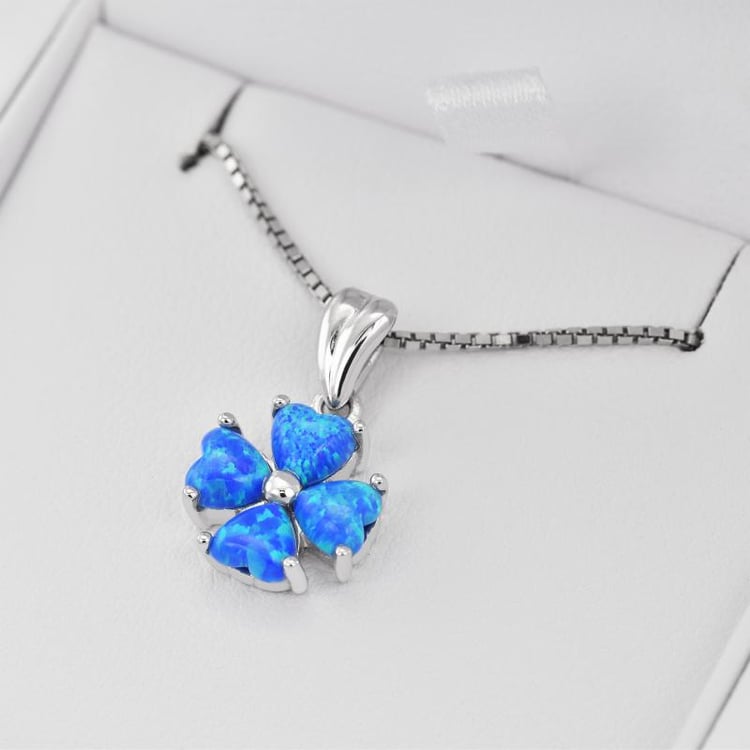 Opálový štvorlístok v náhrdelníku 22827