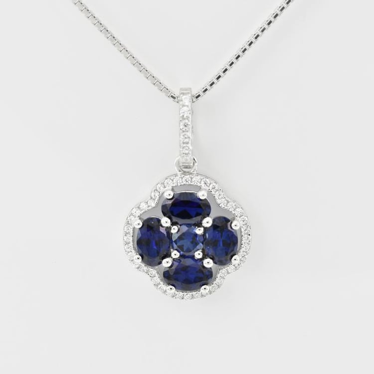 Zafírový náhrdelník zo striebra 17625