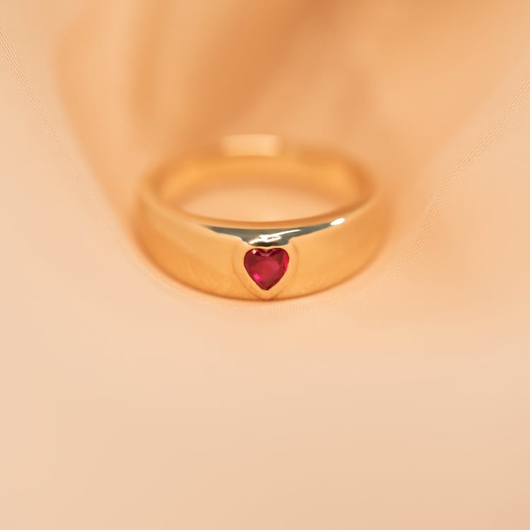 Prsteň s rubínovým srdcom Morley 101723