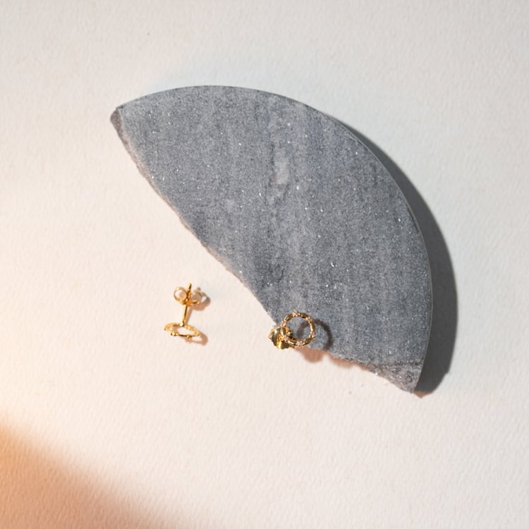 Strieborné karma náušnice s diamantmi Lanna 101471