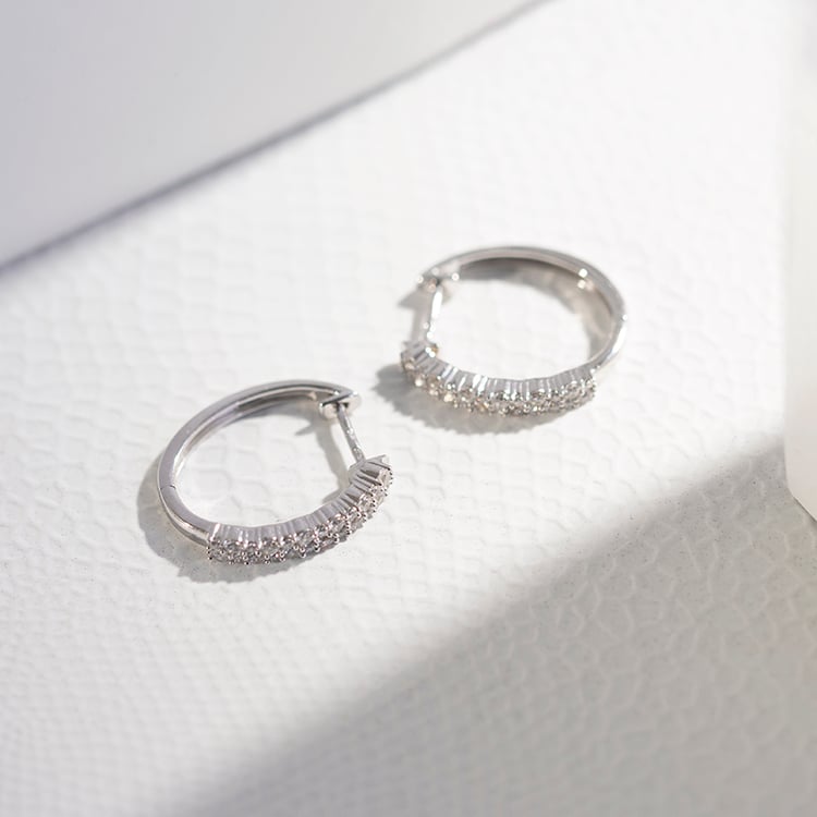 Kruhové náušnice s lab-grown diamantmi Barnett 110836