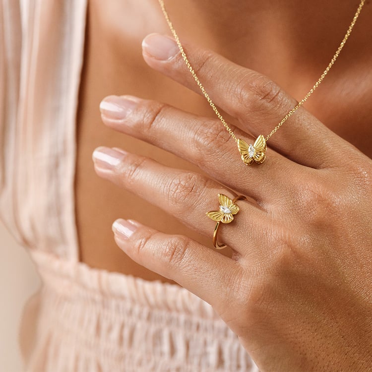 Zlatý prsteň s lab-grown diamantom Rachel 161407