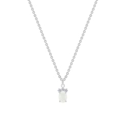 Strieborný prívesok s mesačným kameňom a topásmi Kiona