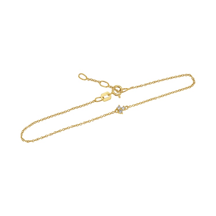 Náramok s tromi lab-grown diamantmi Foley