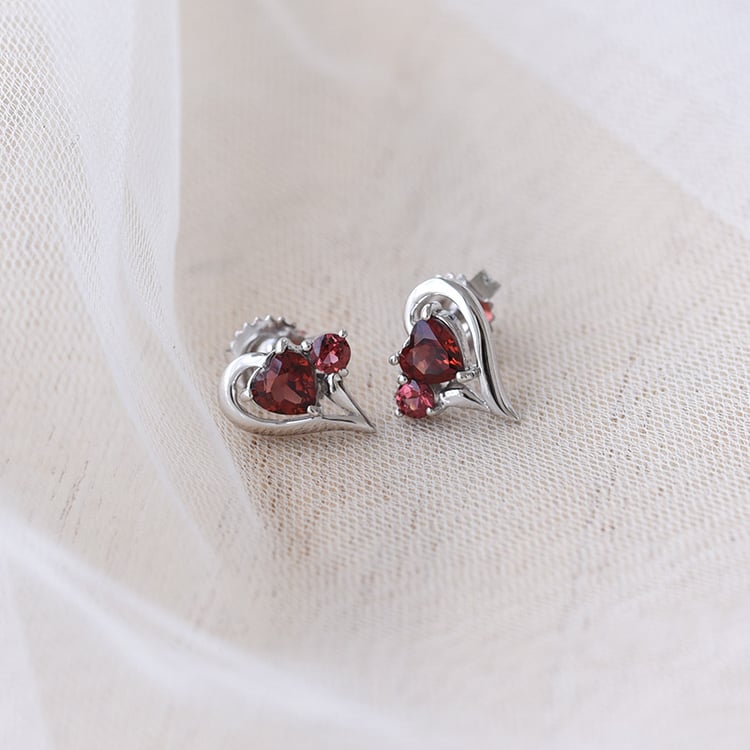 Granátové náušnice 70952