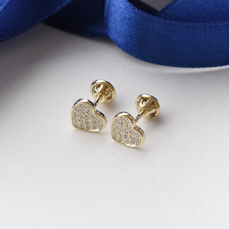 Náušnice v tvare srdca 90141