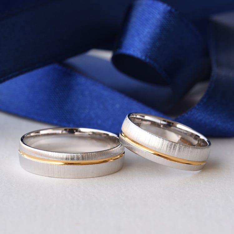 Snubné prstene z kombinovaného zlata 77713