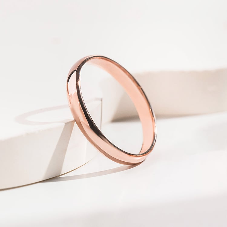 Pologuľaté svadobné prstene zo zlata Amma 157066