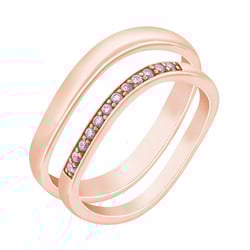 Zlaté nepravidelné svadobné obrúčky s diamantmi Lyanna