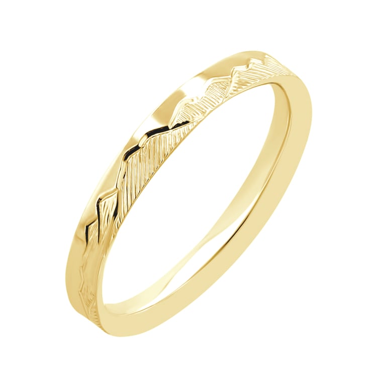 Svadobné obrúčky s ručnou rytinou hôr Jannick 116393