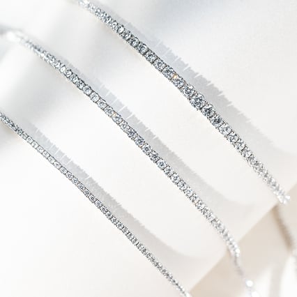 Zlatý tenisový náhrdelník s lab-grown diamantmi Vicario