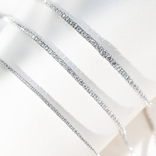 Zlatý tenisový náhrdelník s lab-grown diamantmi Vicario