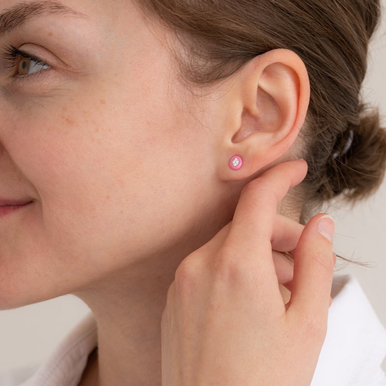 Keramické náušnice s lab-grown diamantmi Riva 122080