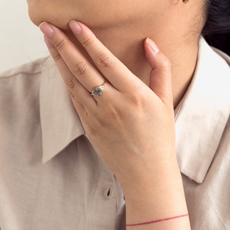 Prsteň so sivým salt and pepper diamantom Mirko 124591