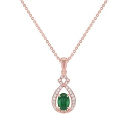 Prívesok so smaragdom a diamantmi Lucia