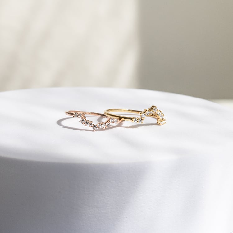 Vykrojený prsteň s round lab-grown diamantmi Keith 141768