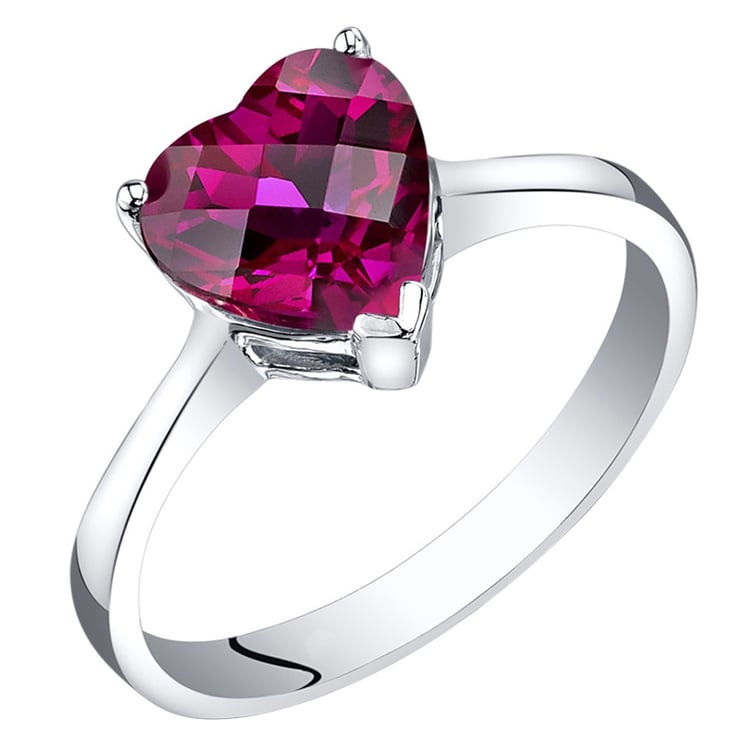 Romantický zlatý prsteň s rubínom v tvare srdca Colt