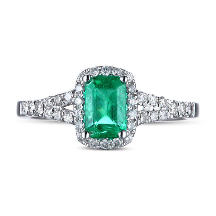 Zlatý prsteň so smaragdom Dazzia 5667