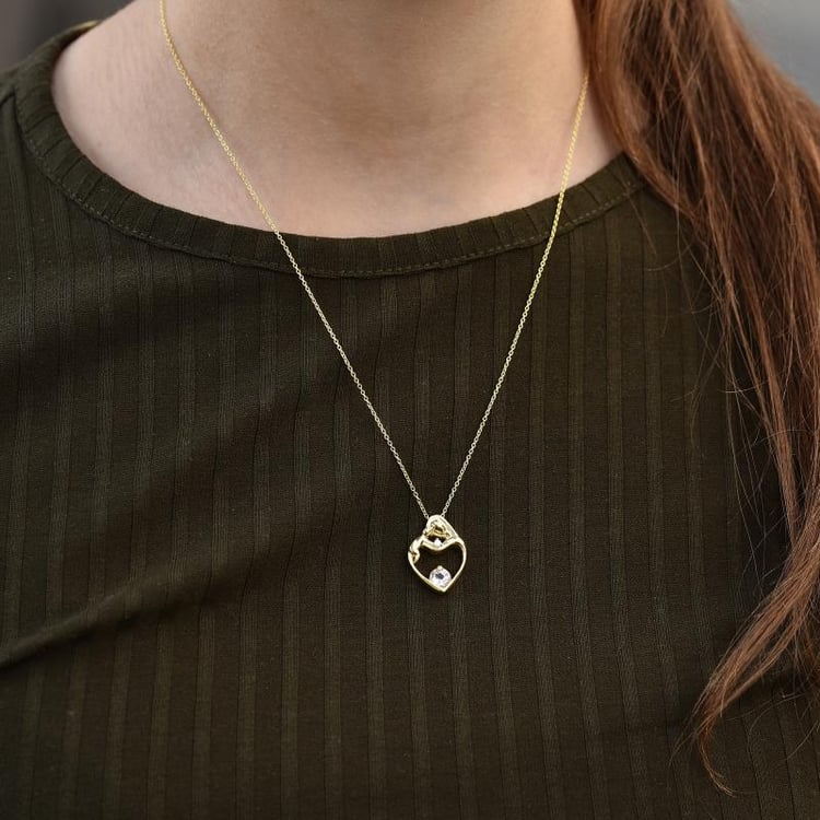 Zlaté srdiečko s morganitom 43664