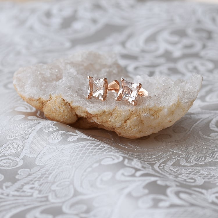 Morganitové zlaté náušnice 63837