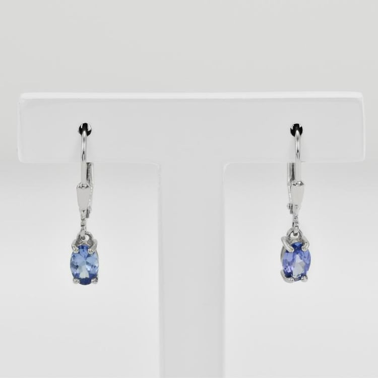 Náušnice s tanzanitmi 18884