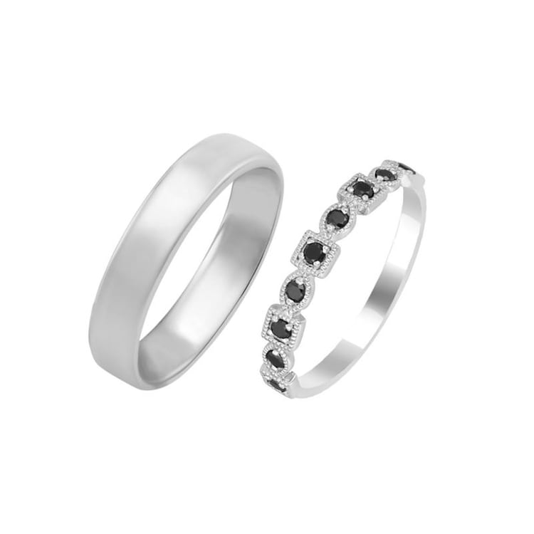 Zlaté svadobné prstene s vintage obrúčkou 38307