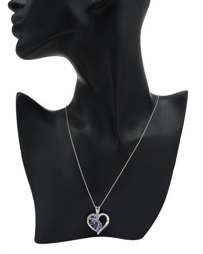 Prívesok v tvare srdca s drahokamami 53985