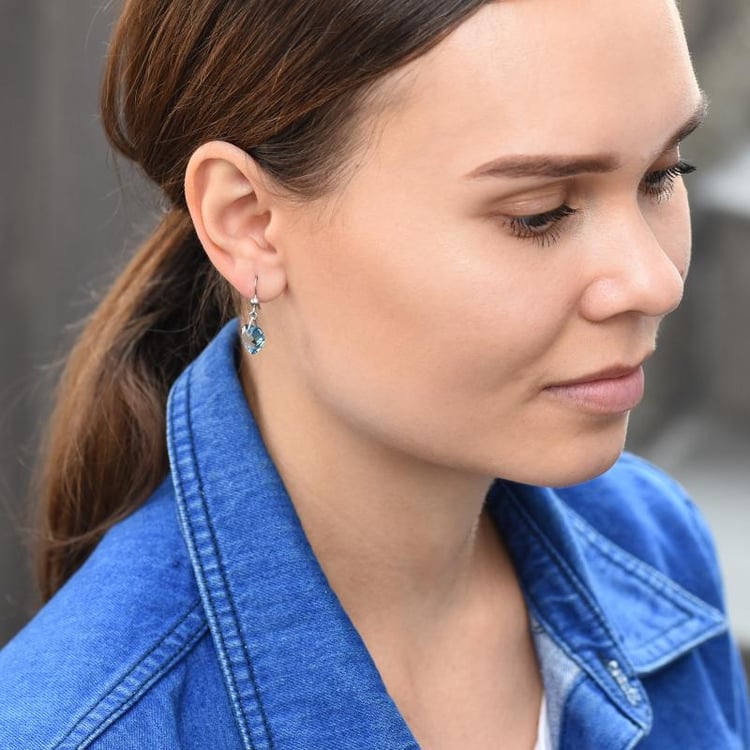 Strieborné náušnice s topásmi 46327