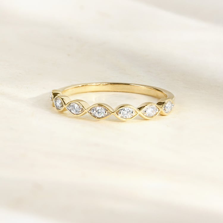 Zlatý prsteň s lab-grown diamantmi Evelyn 163471