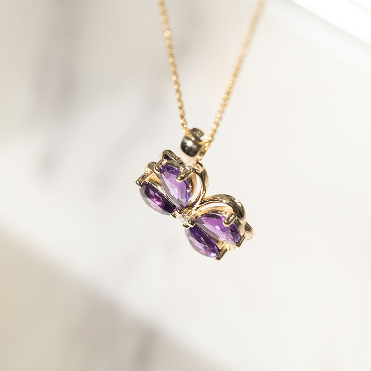 Prívesok s ametystovým štvorlístkom Ravis 137126