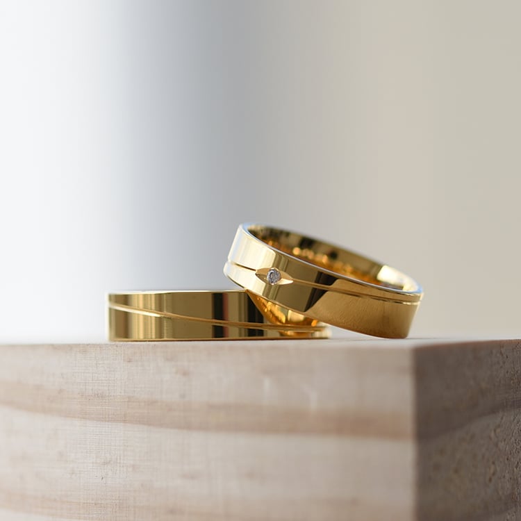 Ploché svadobné obrúčky 61414