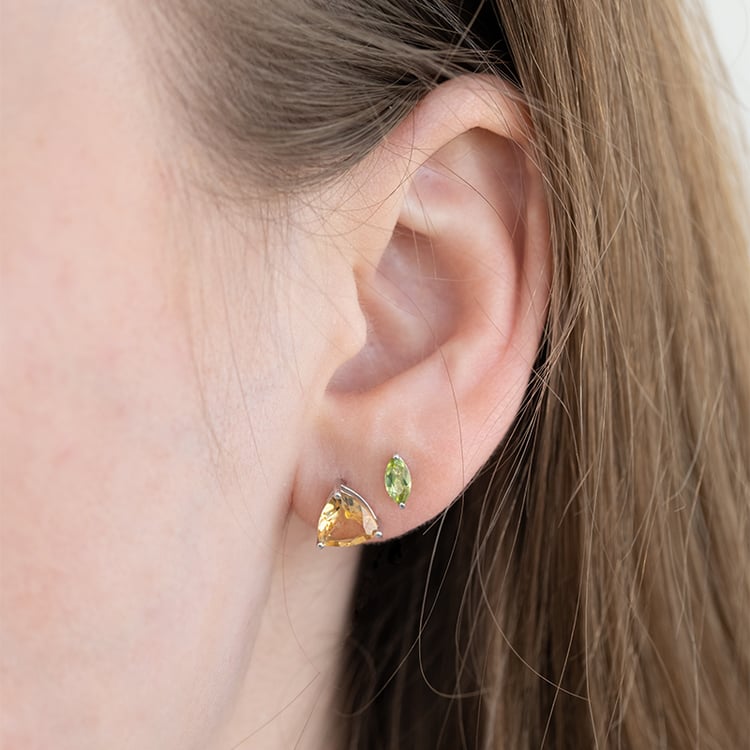 Strieborné náušnice s citrínmi Magni 124188