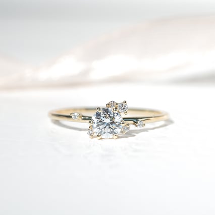 Cluster zásnubný prsteň s diamantmi Rosa