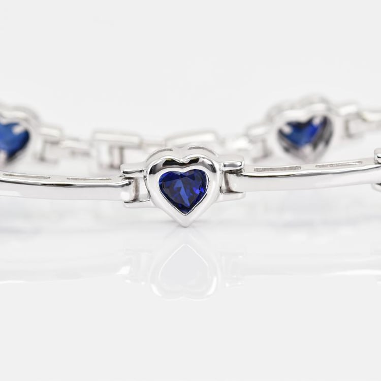 Zafírový strieborný náramok 15051