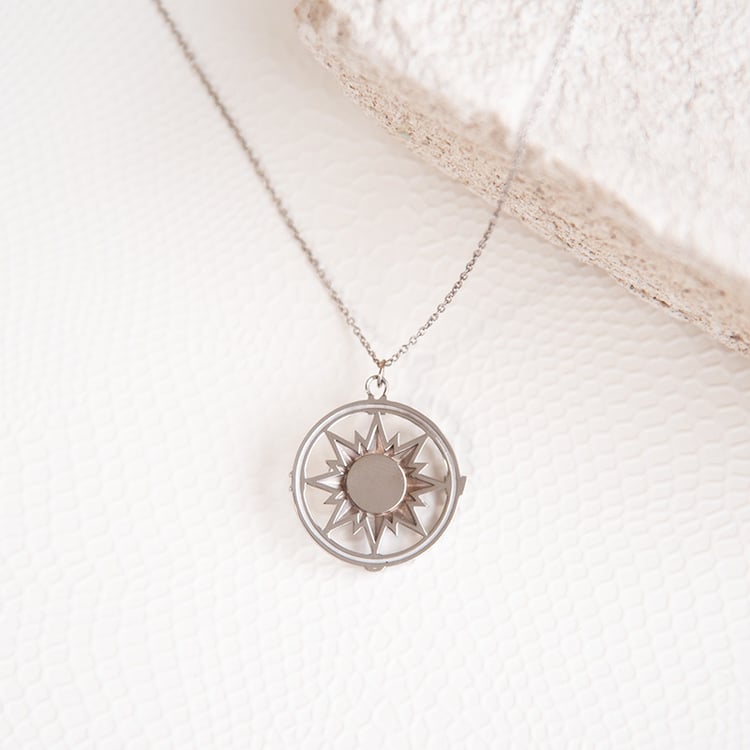 Zlatý prívesok kompas s ružovým opálom Vespucci 114570