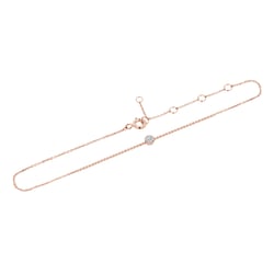 Zlatý minimalistický náramok na nohu s diamantom Lees