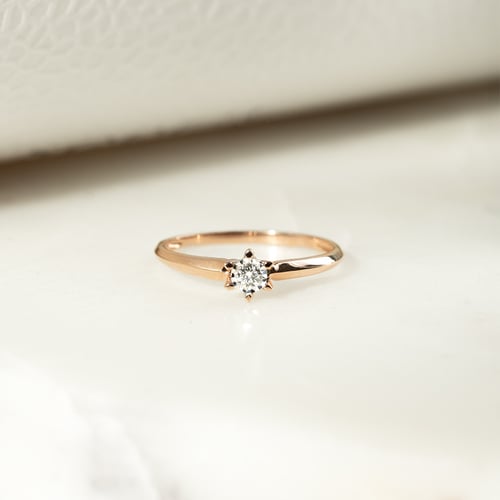 Solitaire prsteň s lab-grown diamantom Malvina