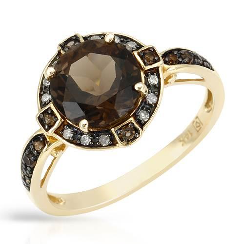 Prsteň s topásmi a diamantmi 