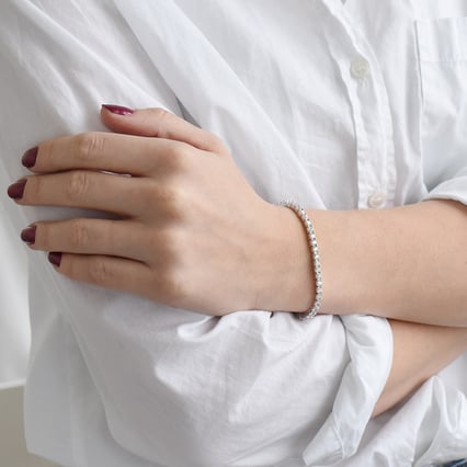 Strieborný náramok s trblietavými zirkónmi Lavonn